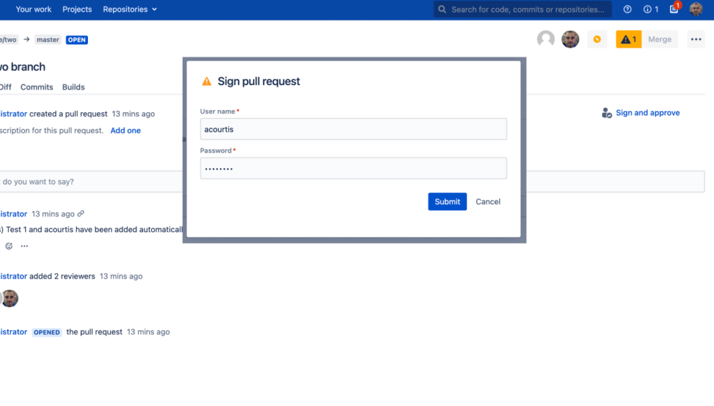 Digitally Sign Pull Requests with Workzone for Bitbucket Data Center/Server