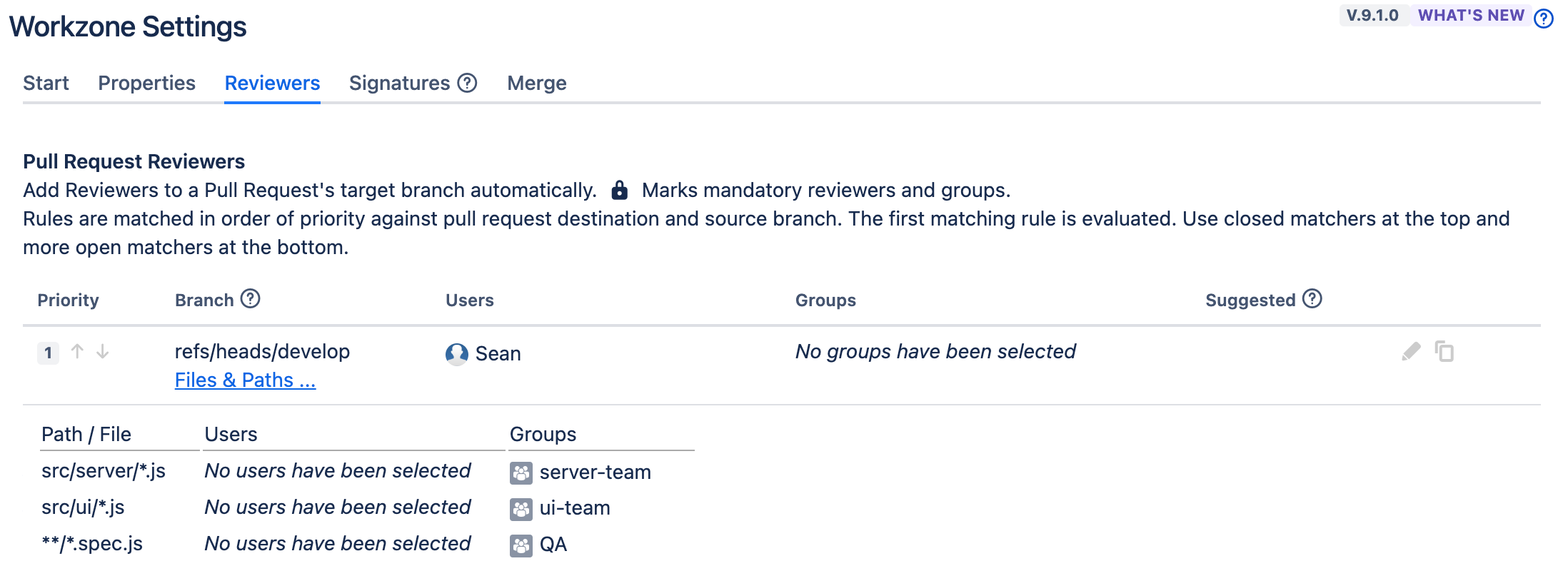 Workzone Data Center module and file reviewer configuration