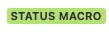 Native Confluence Status macro showing a project status