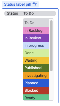 Updating an Advanced Status Label from a dropdown on a Confluence page